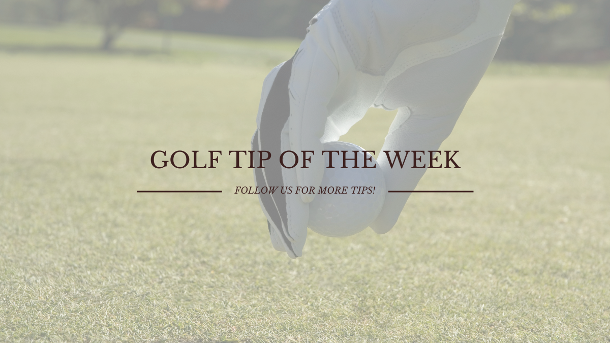 GOLF TIP: PICKING UP WHEN YOU ARE BEHIND