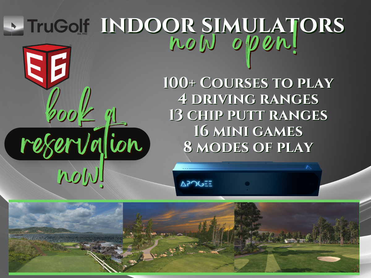 Indoor Golf Simulators are now open!